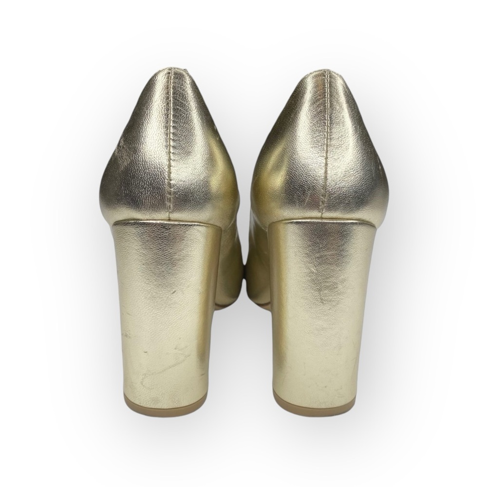 Summit White Mountain ᪥ Aggie Round Chunky Heels Pumps Shoes ᪥ Gold ᪥ 39 8.5M 9M - Picture 4 of 16